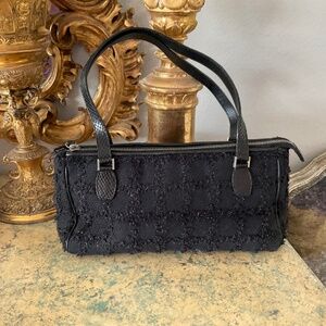 Vintage Kate Spade textured black fabric handbag